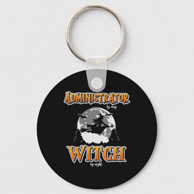 Porte-clés Halloween Administrateur Sorcière Funny Administra (Recto)