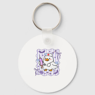 Porte-clés Halloween Automne Purple Coquette Oie Infirmière A