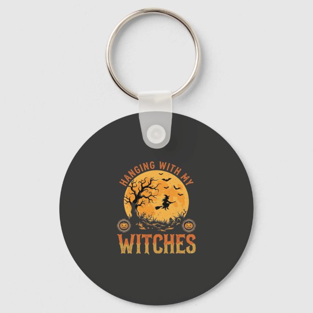 Porte-clés Halloween avec mes sorcières (Recto)