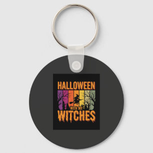 Porte-clés Halloween Avec Mes Sorcières Rétro Coucher De Sole