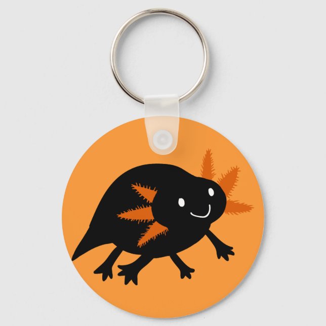 Porte-clés Halloween Black Axolotl (Recto)
