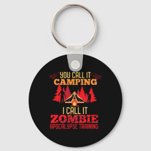 Porte-clés Halloween Camping Zombie Apocalypse Formation Amus