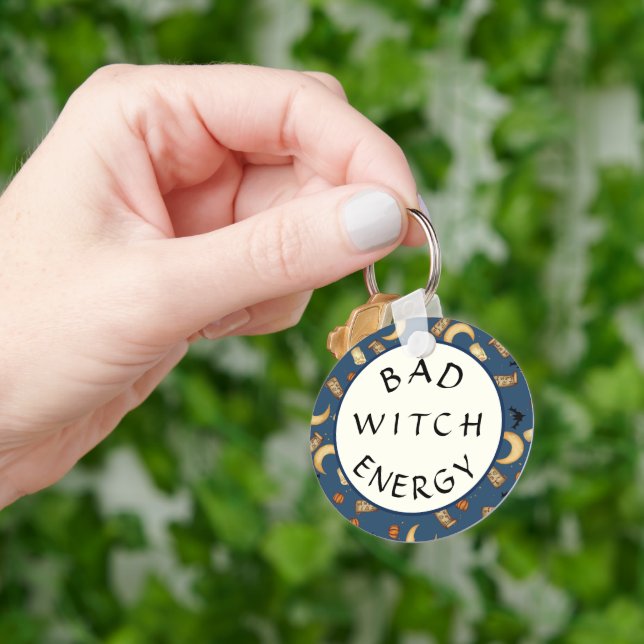Porte-clés Halloween céleste Bad Witch Energy (main)