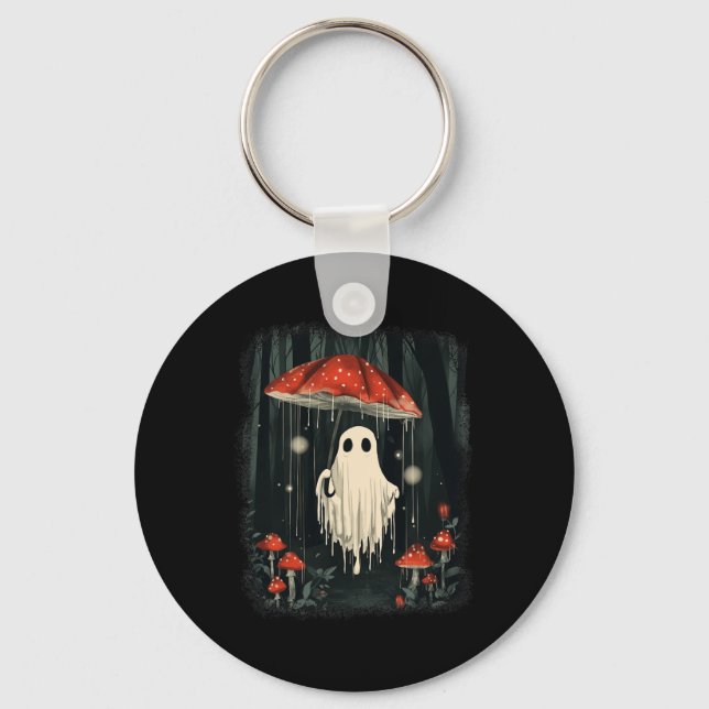 Porte-clés Halloween Champignons fantômes saison Éffrayante C (Recto)