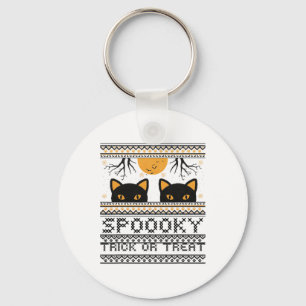 Porte-clés Halloween chat Yeux Éffrayant Trick Ou Treat Gr te