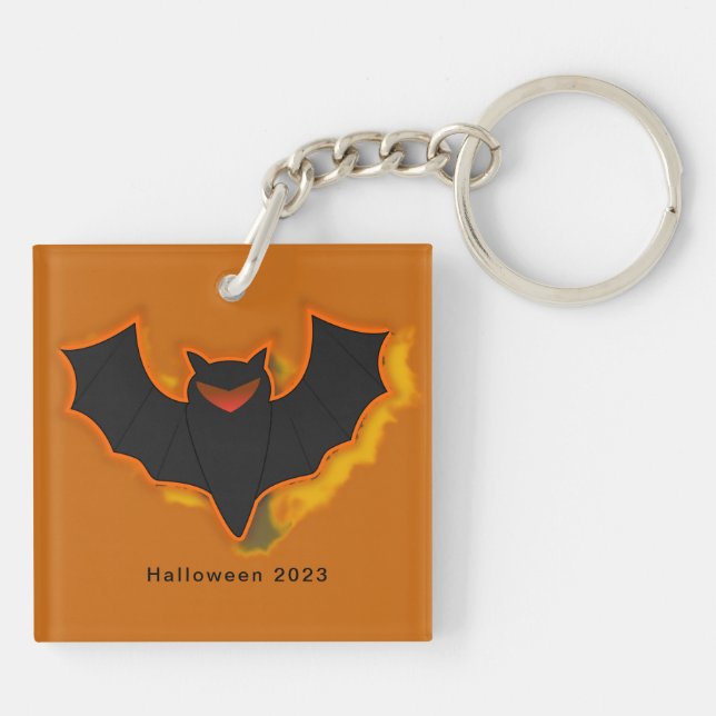 Porte-clés Halloween Chauve-souris effrayante | Th (Dos)