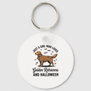 Porte-clés Halloween Chienne Maman Rétro Golden Retriever Fil