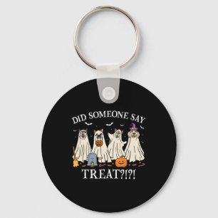 Porte-clés Halloween Chiens Fantômes Quelqu'Un A Dit Traiter