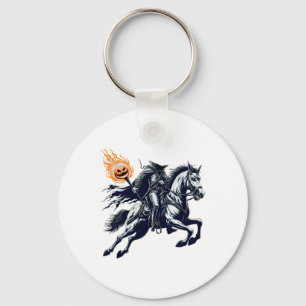 Porte-clés Halloween Citrouille de peur sans tête Horseman