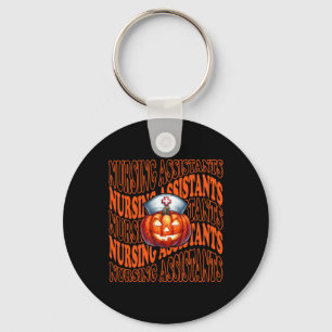 Porte-clés Halloween Citrouille Nurse mignon Cna Costume Scru