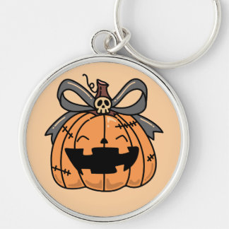Porte-clés Halloween, Citrouille Visage Mignon