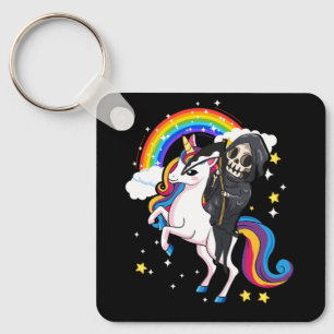 Porte-clés Halloween Costume Unicorne Cute Grim Reaper équita