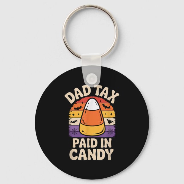 Porte-clés Halloween Dad Tax Paid In Candy Corn  (Recto)