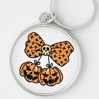 Porte-clés Halloween, Double Citrouilles Effrayantes avec Rub