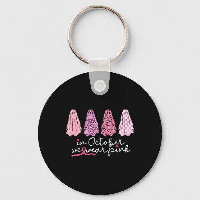 Porte-clés Halloween du fantôme de l'équipe de soutien au can (Recto)