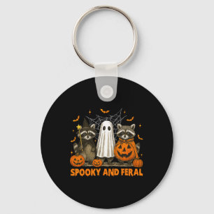 Porte-clés Halloween éffrayante Et Férale Cute Ghost Raccoon 