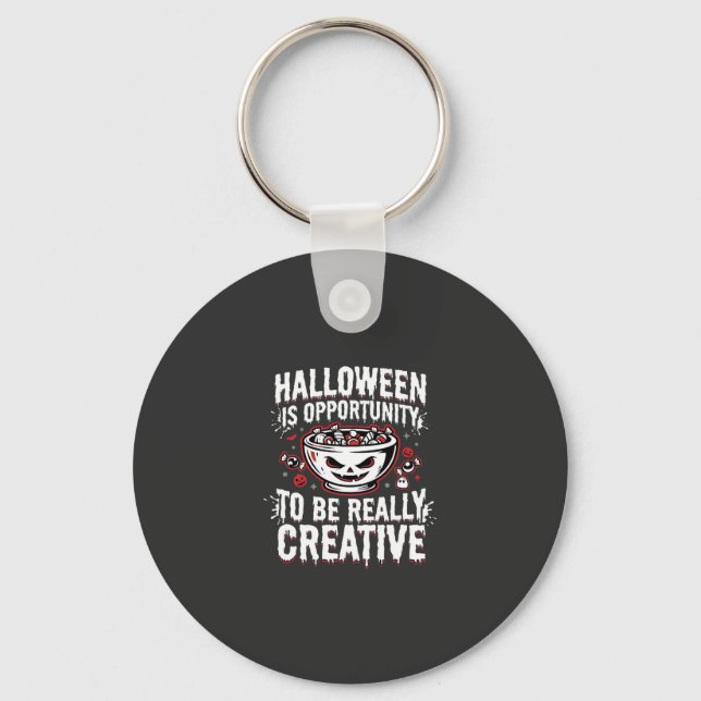 Porte-clés Halloween est une occasion de conception de citati (Recto)