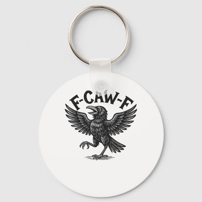 Porte-clés Halloween F-Caw-F Bird Crow Women Men Minimal Clea (Recto)
