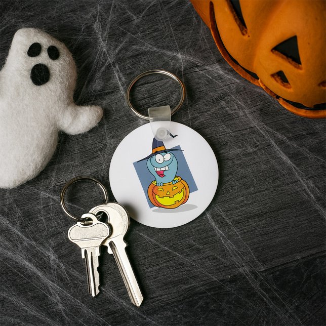 Porte-clés Halloween fantôme en sorcière Éffrayante Citrouill (Créateur téléchargé)