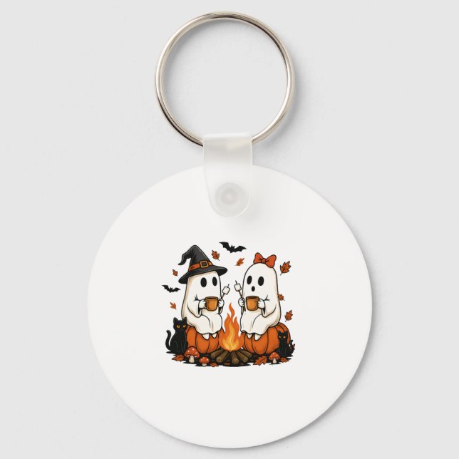 Porte-clés Halloween Feu de Fantôme (Recto)