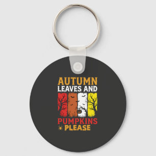 Porte-clés Halloween Feuilles d'Automne et Citrouilles Design
