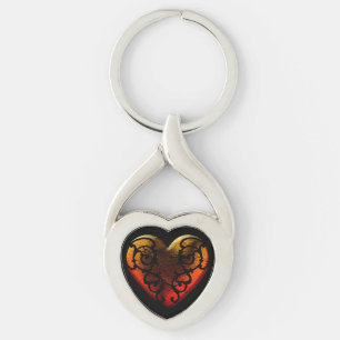 Porte-clés Halloween Filigree Goth Heart Keychain
