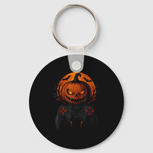 Porte-clés Halloween Gaming Controller Soky Pumpkin Gamer Boy (Recto)