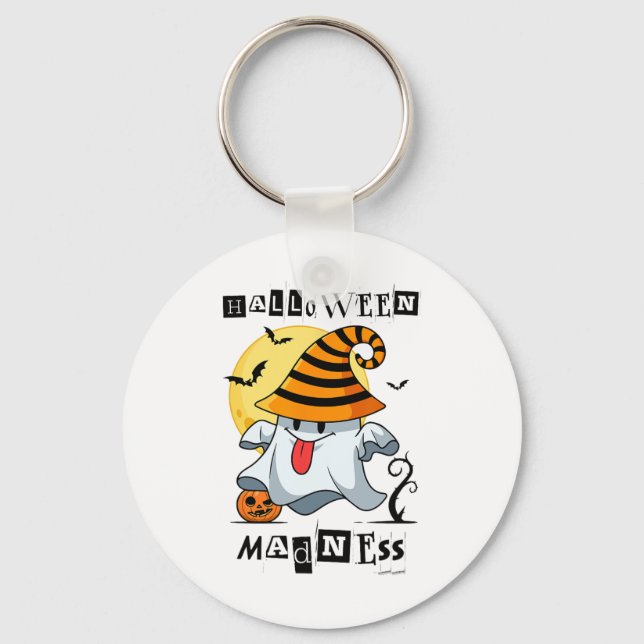 Porte-clés Halloween Ghost Citrouille S Pour Hommes (Recto)