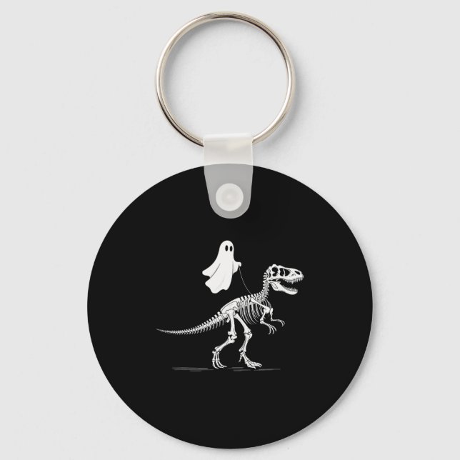 Porte-clés Halloween Ghost Walking Dinosaur Skeleton T Rex Fu (Recto)