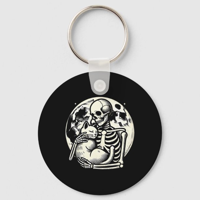 Porte-clés Halloween Gothique Kitty Halloween Halloween Chat  (Recto)