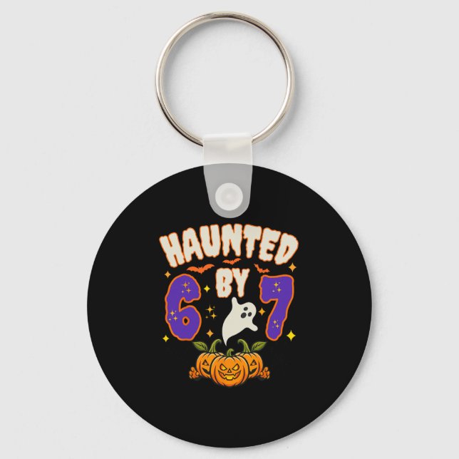 Porte-clés Halloween Haunted 67 Number 67 Six Seven Meme Funn (Recto)