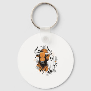 Porte-clés Halloween Highland Cow Cute Fall