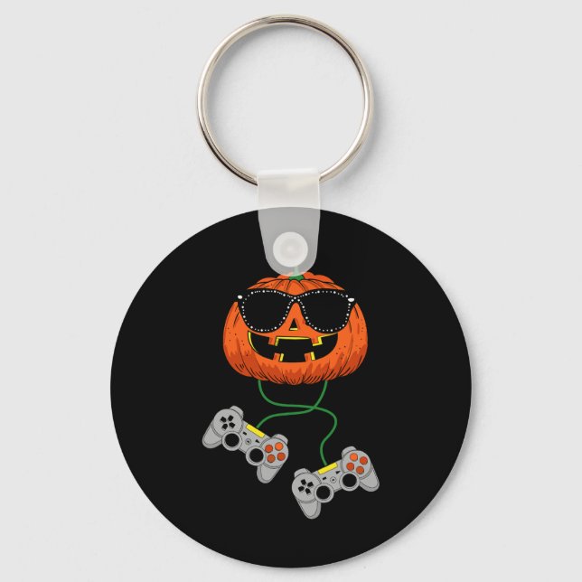 Porte-clés Halloween Jack-o'-lantern Gamer Boys Enfants Homme (Recto)