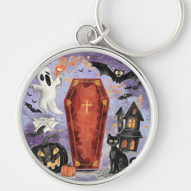 Porte-clés Halloween, la hantise du cercueil scellé (Devant)