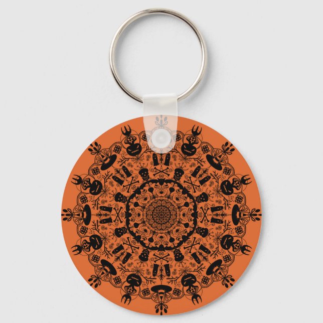 Porte-clés Halloween Mandala (Recto)