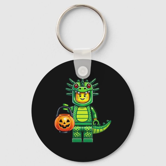 Porte-clés Halloween Master Builder Dragon Kids Building Bloc (Recto)