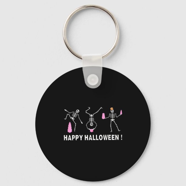 Porte-clés Halloween Montessori Teacher Skeleton Dancing Educ (Recto)