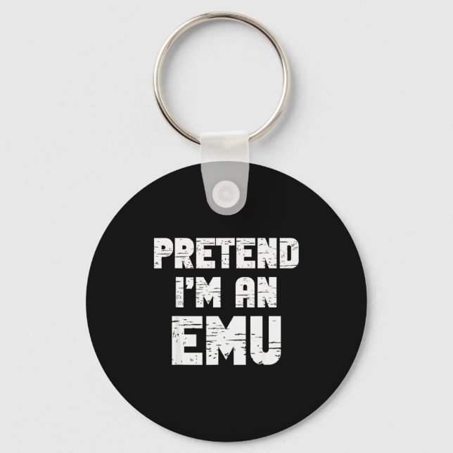 Porte-clés Halloween Pretend I'm A Emu Costume Funny Lazy Adu (Recto)