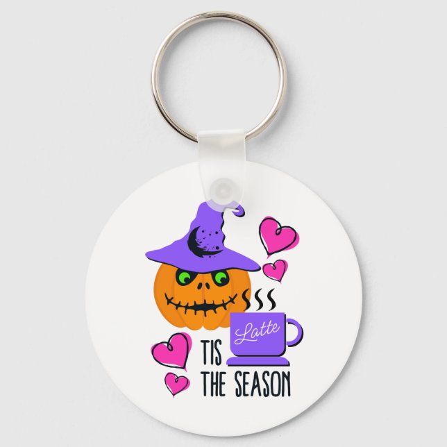 Porte-clés Halloween Pumpkin Spice - Double face (Recto)