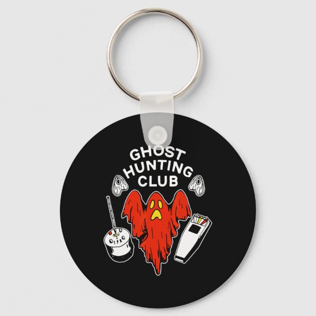 Porte-clés Halloween Red Ghost Chasse Club Éffrayant Hunter (Recto)