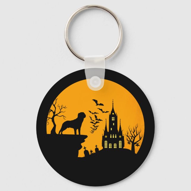Porte-clés Halloween Rottweiler (Recto)