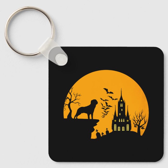 Porte-clés Halloween Rottweiler (Recto)