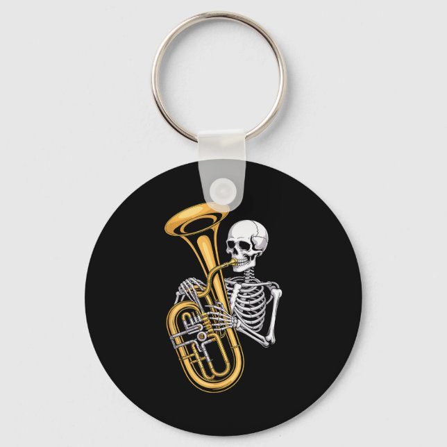 Porte-clés Halloween Skeleton Tuba Tubist  (Recto)