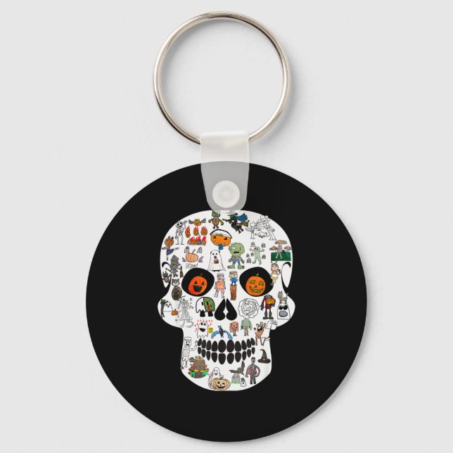Porte-clés Halloween Skull 2025  (Recto)