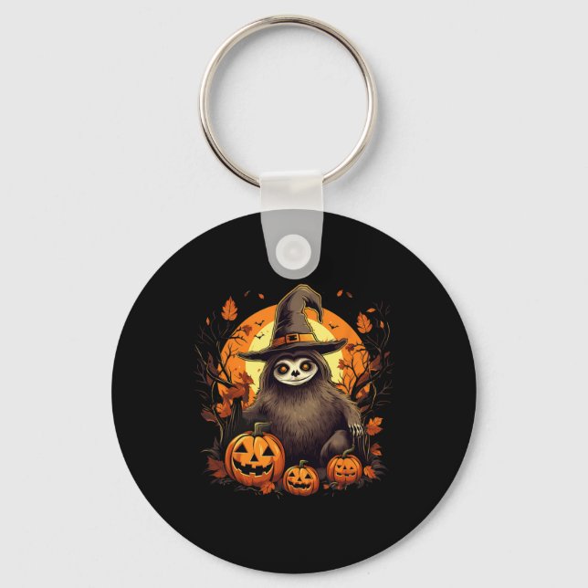 Porte-clés Halloween sorcière éffrayante Sloth (Recto)