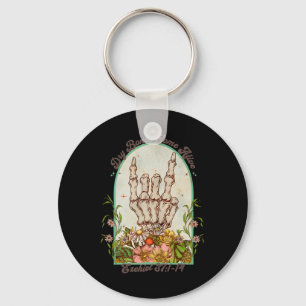 Porte-clés Halloween Squelette Sèche Os Arrivent Bible Vers