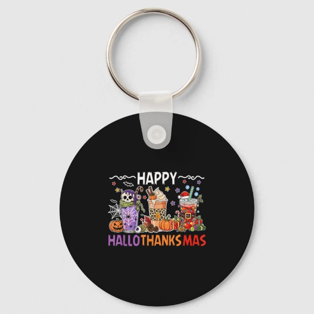 Porte-clés Halloween Thanksgiving Happy Season Café Halloth (Recto)