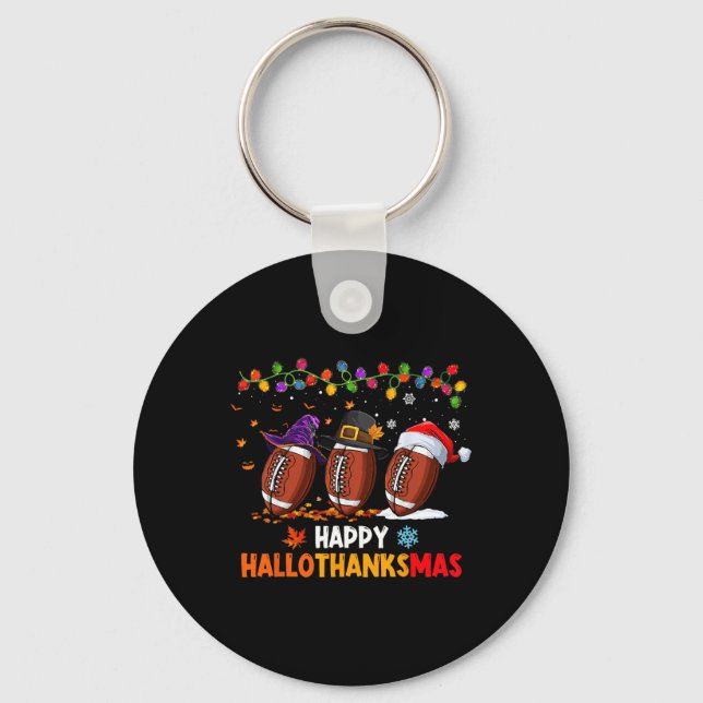 Porte-clés Halloween Thanksgiving Noël Hallothanksmas Fo (Recto)