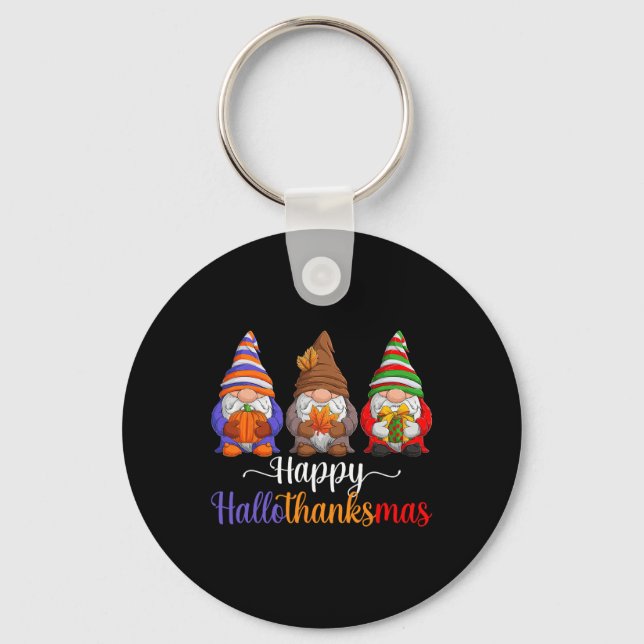 Porte-clés Halloween Thanksgiving Noël Joyeux Hallomerci (Recto)