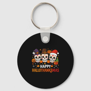 Porte-clés Halloween Thanksgiving Noël Joyeux Hallothanks